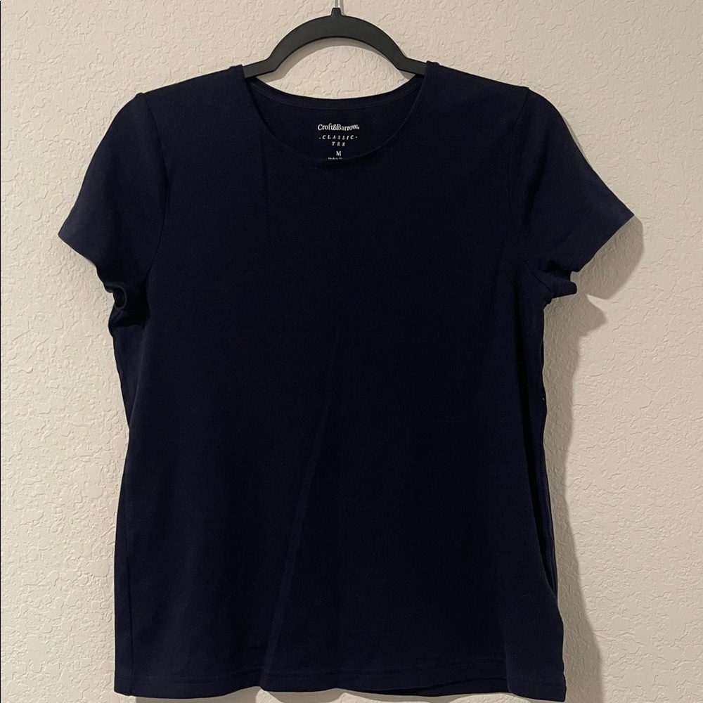 Croft & Barrow Classic Cotton Navy Top